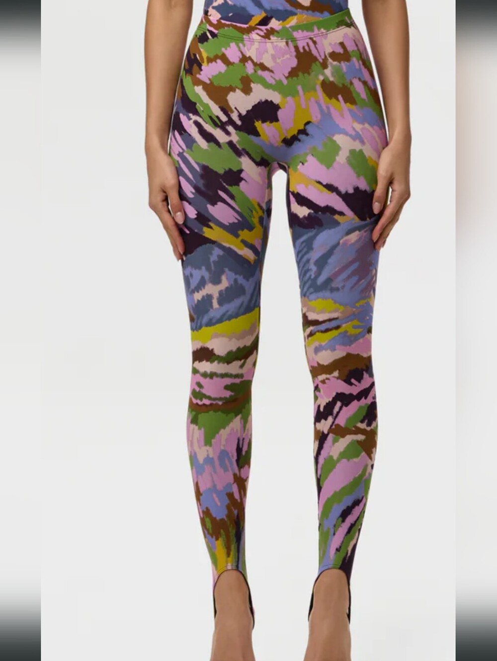 Abstract print Stirrup Leggings
